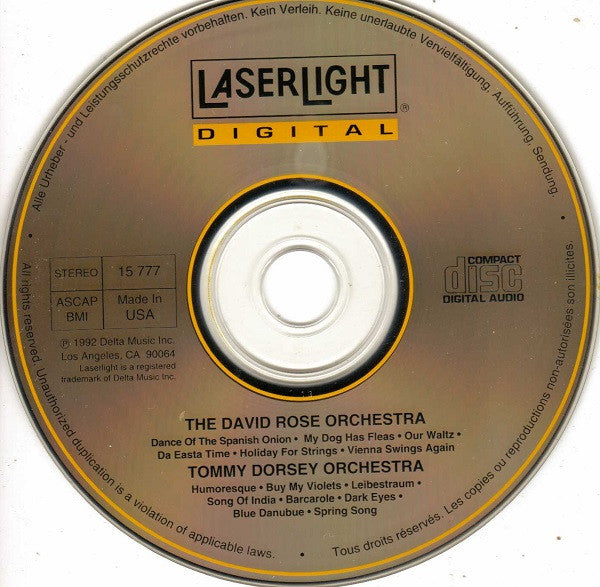 Tommy Dorsey And The David Rose String Orchestra* : Tommy Dorsey & David Rose (CD, Comp)