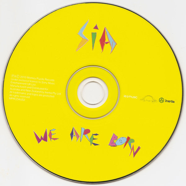 Sia : We Are Born (CD, Album, Sup)