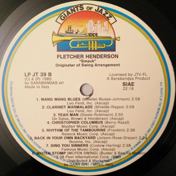 Fletcher Henderson : "Smack" Originater Of Swing Arrangement (LP, Comp)