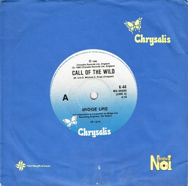 Midge Ure : Call Of The Wild (7")