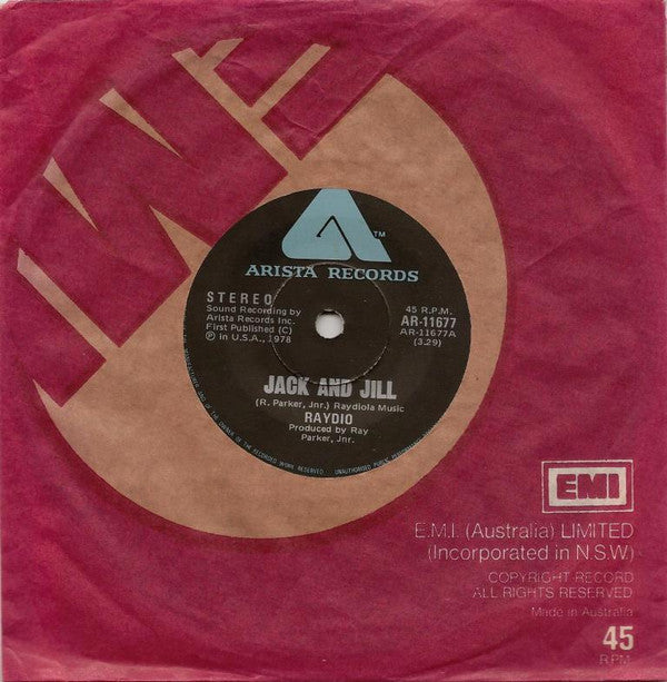 Raydio : Jack And Jill (7", Single)