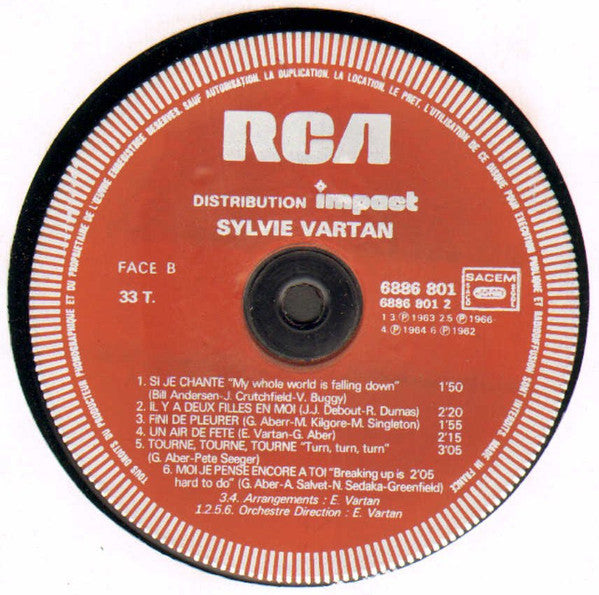 Sylvie Vartan : Sylvie Vartan (LP, Comp, RE)