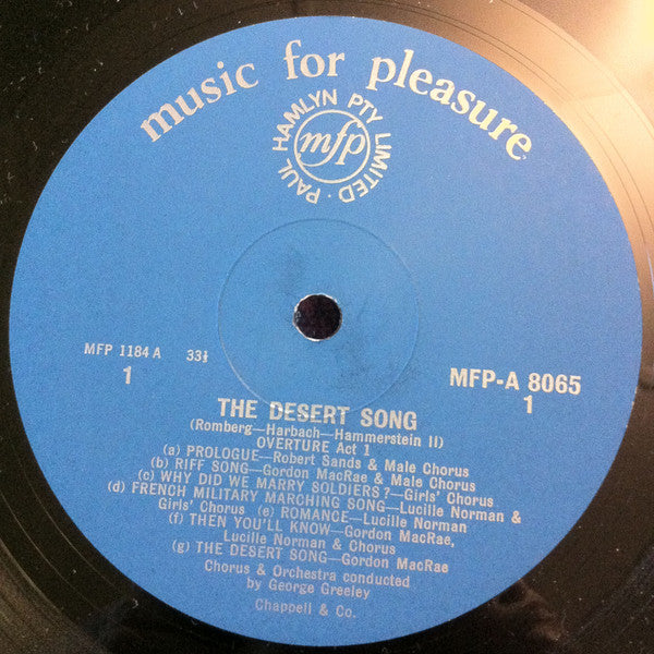 Sigmund Romberg : The Desert Song (LP)