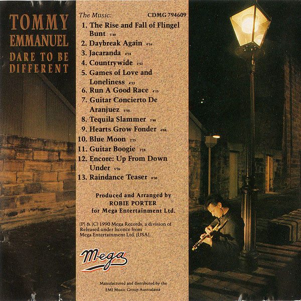 Tommy Emmanuel : Dare To Be Different (CD, Album)