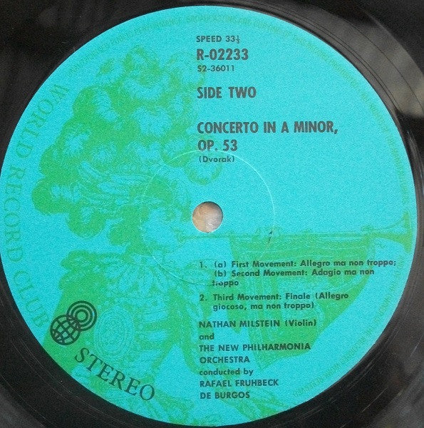 Alexander Glazunov / Antonín Dvořák : Violin Concerto In A Minor / Violin Concerto In A Minor (LP, Album, Club, Her)