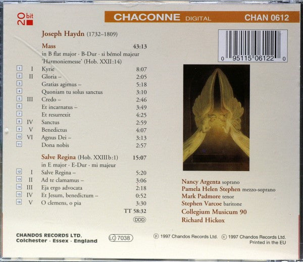 Haydn* - Collegium Musicum 90, Richard Hickox : Harmoniemesse / Salve Regina In E (CD)
