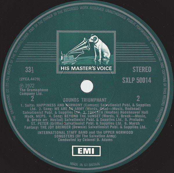 International Staff Band Of The Salvation Army, Upper Norwood Songsters Of The Salvation Army : Sounds Triumphant (LP)