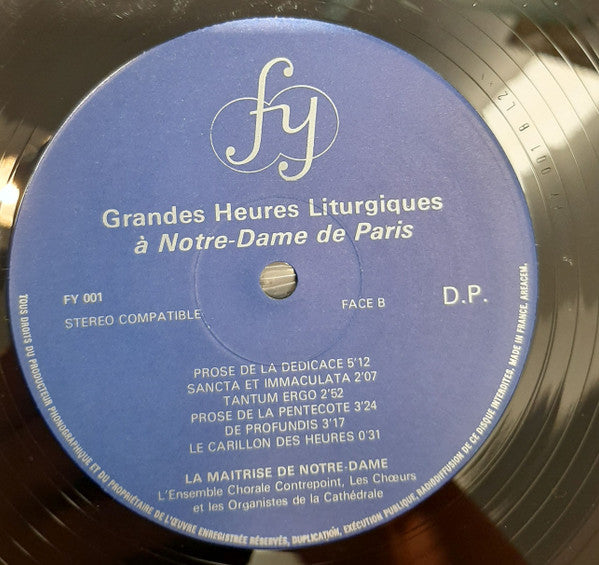 Maîtrise De Notre-Dame De Paris, Pierre Cochereau : Grandes Heures Liturgiques A Notre-Dame De Paris (LP)
