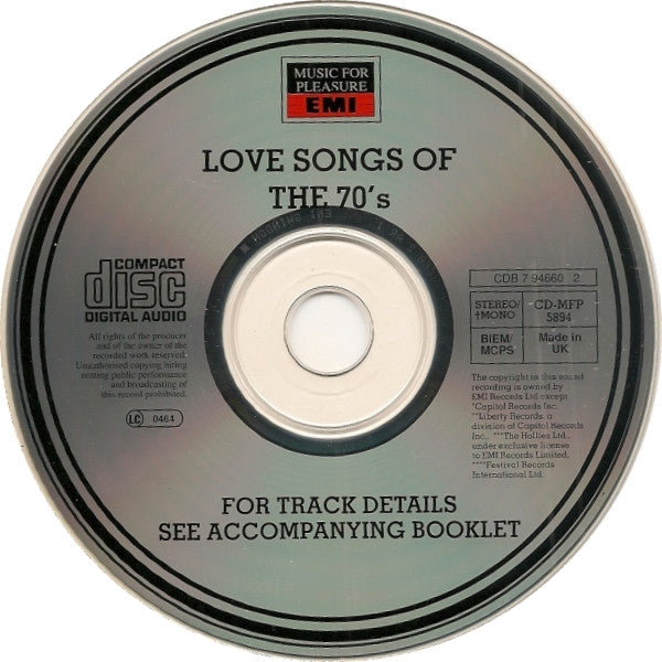 Various : Love Songs Of The 70♥s (CD, Comp)