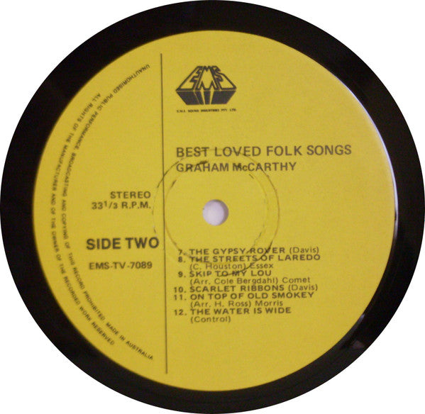 Graham McCarthy : Best Loved Folk Songs (LP, Album)