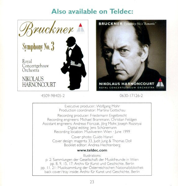 Anton Bruckner - Wiener Philharmoniker, Nikolaus Harnoncourt : Symphony No. 7 (CD)