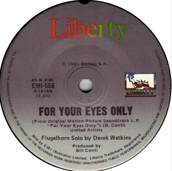 Sheena Easton : For Your Eyes Only (7", Single)