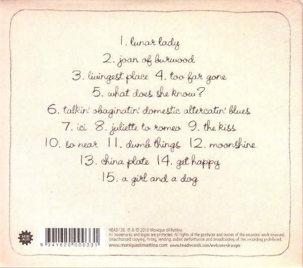 Monique DiMattina : Welcome Stranger (CD, Album)