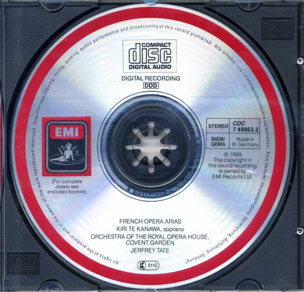 Kiri Te Kanawa, Orchestra Of The Royal Opera House, Covent Garden, Jeffrey Tate : French Opera Arias (CD)