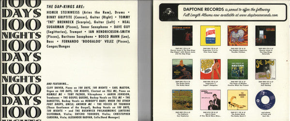 Sharon Jones & The Dap-Kings : 100 Days, 100 Nights (CD, Album, Enh, Dig + CD, Mixed, Promo, Smplr)