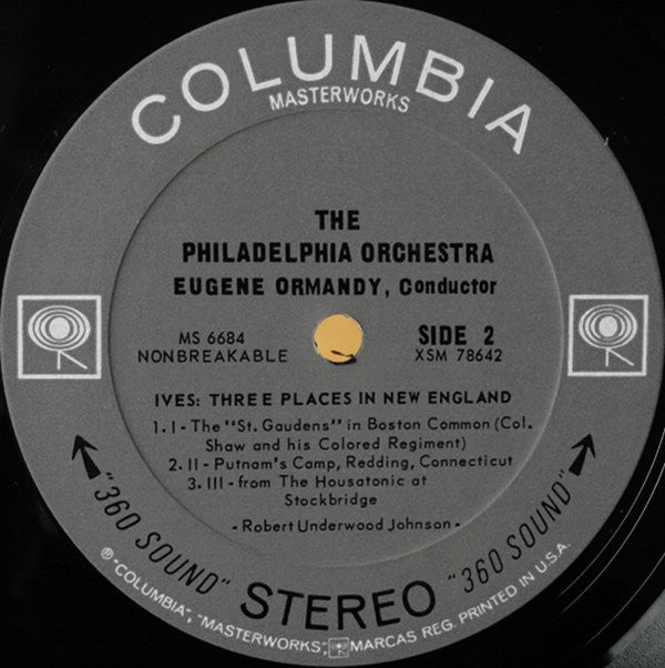 Aaron Copland / Charles Ives - Adlai Stevenson, The Philadelphia Orchestra, Eugene Ormandy : Lincoln Portrait / Fanfare For The Common Man / Three Places In New England (LP)