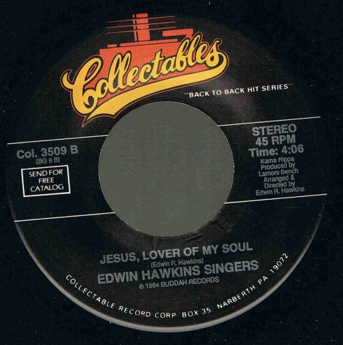 Edwin Hawkins Singers : Oh Happy Day / Jesus, Lover Of My Soul (7", RE)