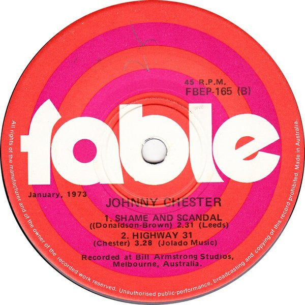 Johnny Chester : Johnny Chester (7", EP)