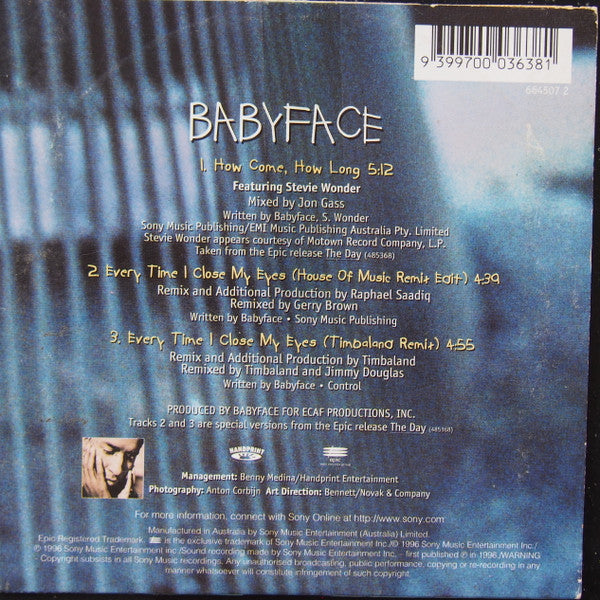 Babyface Featuring Stevie Wonder : How Come, How Long (CD, Single, Car)