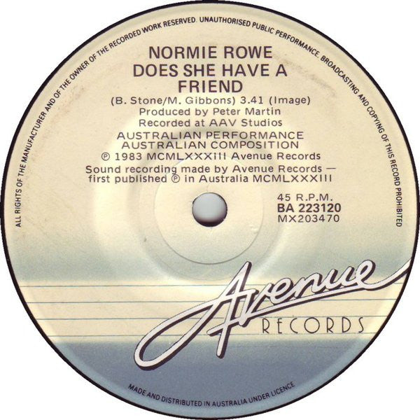 Normie Rowe : Rock And Roll You're Beautiful (7", Single)