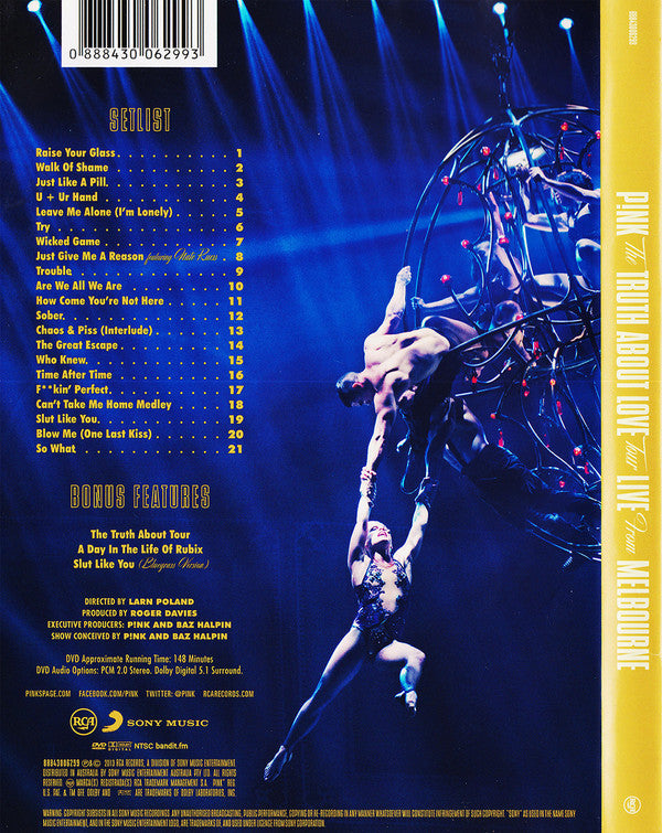P!NK : The Truth About Love Tour: Live From Melbourne (DVD-V, NTSC)
