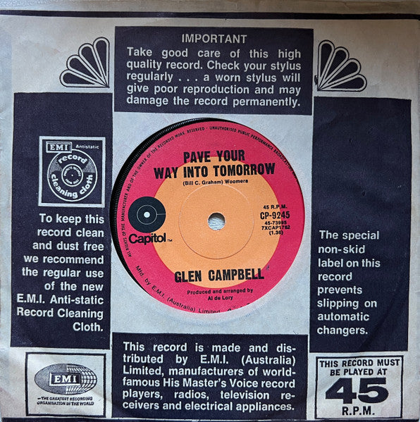 Glen Campbell : It's Only Make Believe (7")