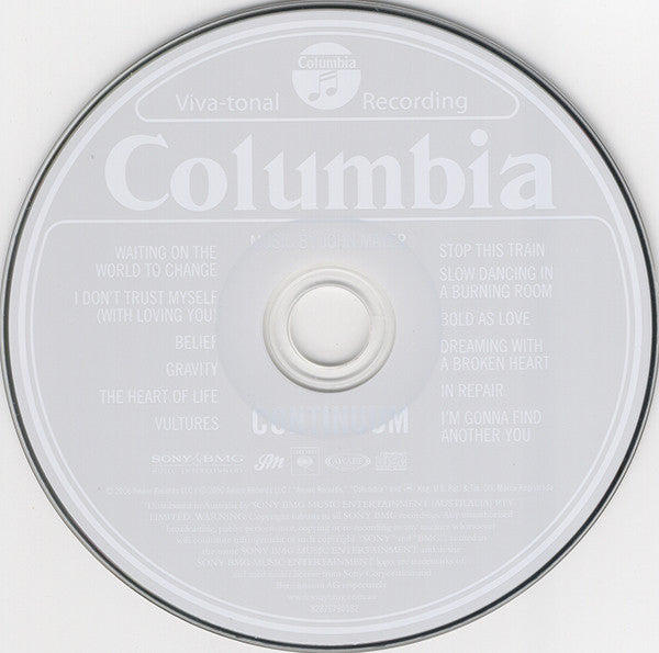 John Mayer : Continuum (CD, Album)