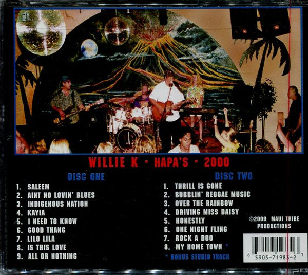 Willie K : Live At Hapa's (2xCD, Album)