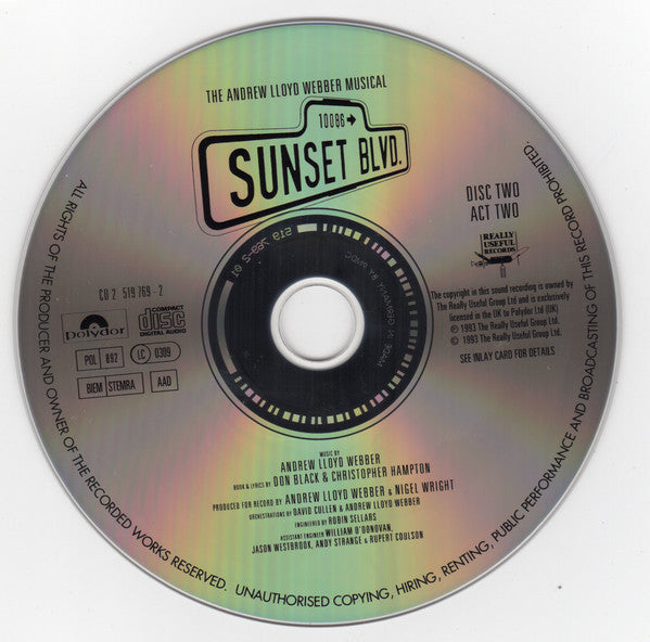 Andrew Lloyd Webber : Sunset Boulevard (World Premiere Recording) (2xCD, Album)