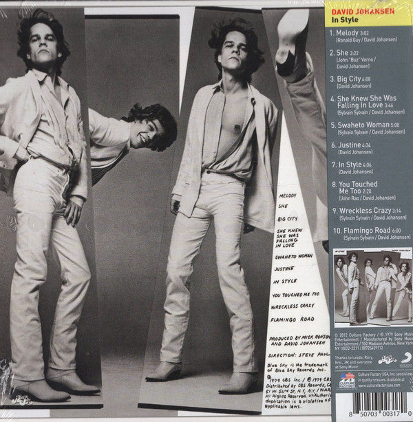David Johansen : In Style (CD, Album, RM, Car)