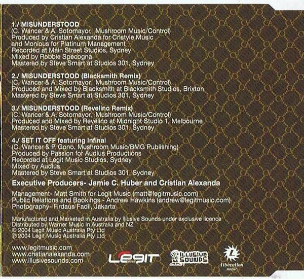Cristian Alexanda : Misunderstood (CD, Single)