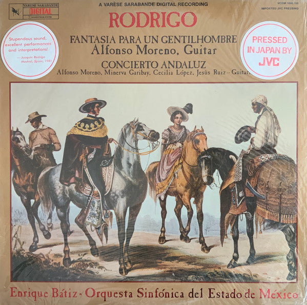 Rodrigo* - Alfonso Moreno, Enrique Batiz • Orquesta Sinfónica Del Estado De México* : Fantasia Para Un Gentilhombre / Concierto Andaluz (LP, Album, Dig)
