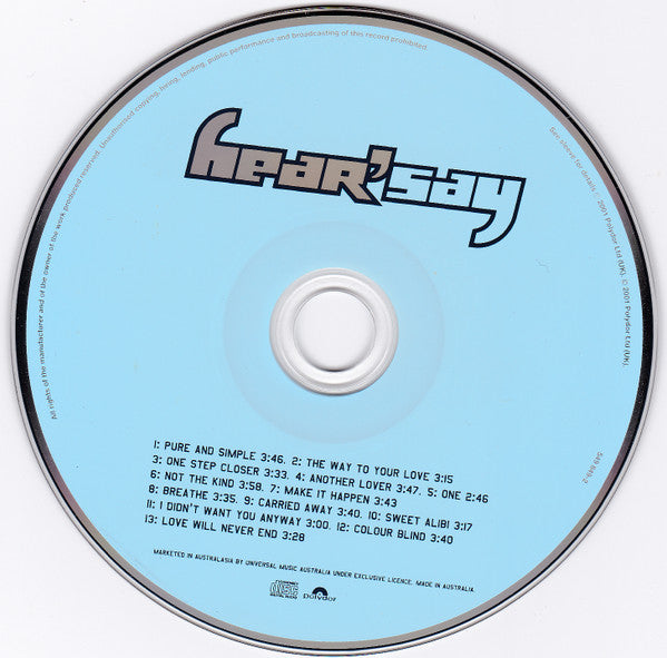 Hear'Say : Hear'Say (CD, Album)
