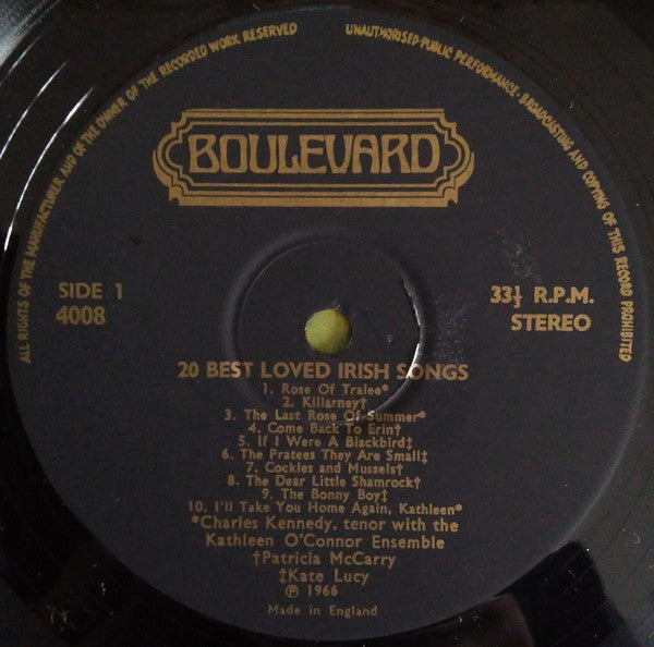 Various : 20 Hit Songs Of Mother Ireland (LP, Comp)