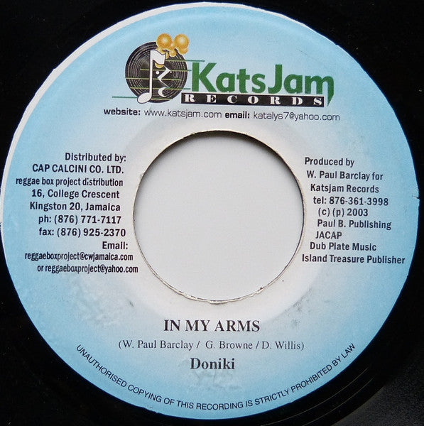 Doniki : In My Arms (7")