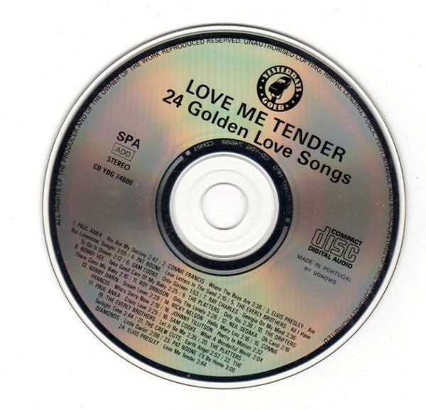 Various : Love Me Tender - 24 Golden Love Songs (CD, Comp)