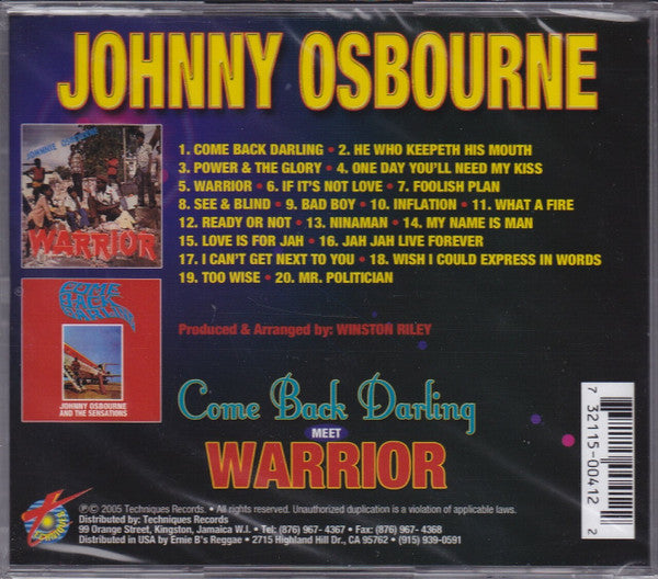 Johnny Osbourne : Come Back Darling Meet Warrior (CD, Comp)