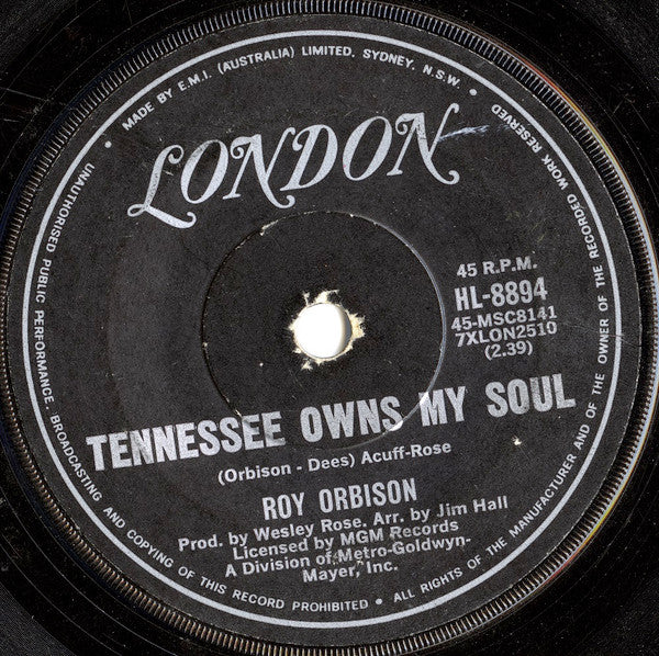 Roy Orbison : Penny Arcade (7", Single)