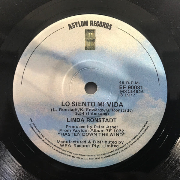 Linda Ronstadt : Blue Bayou (7")