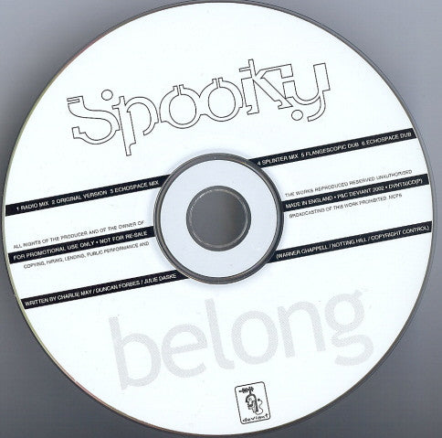 Spooky : Belong (CD, Maxi, Promo)