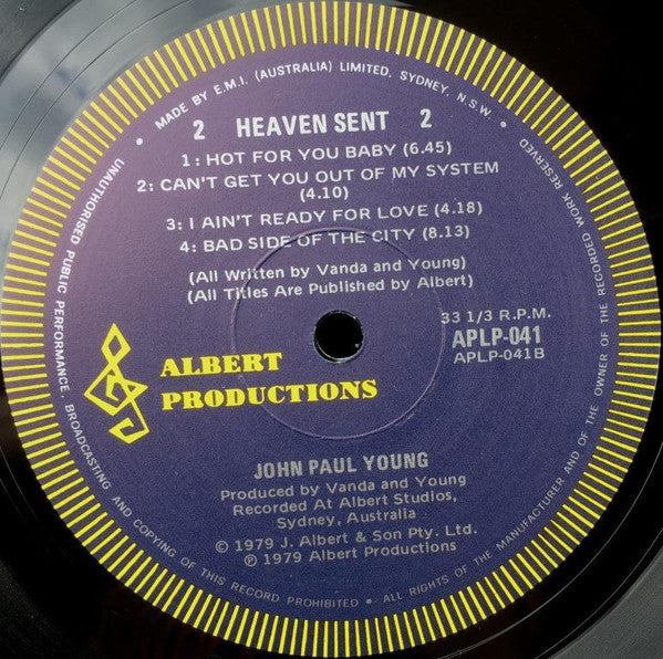 John Paul Young : Heaven Sent (LP, Album)