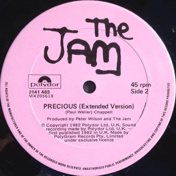 The Jam : Town Called Malice (12", Single)