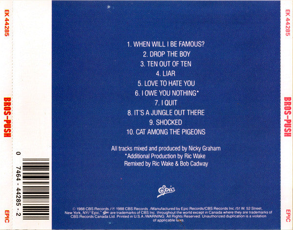 Bros : Push (CD, Album)