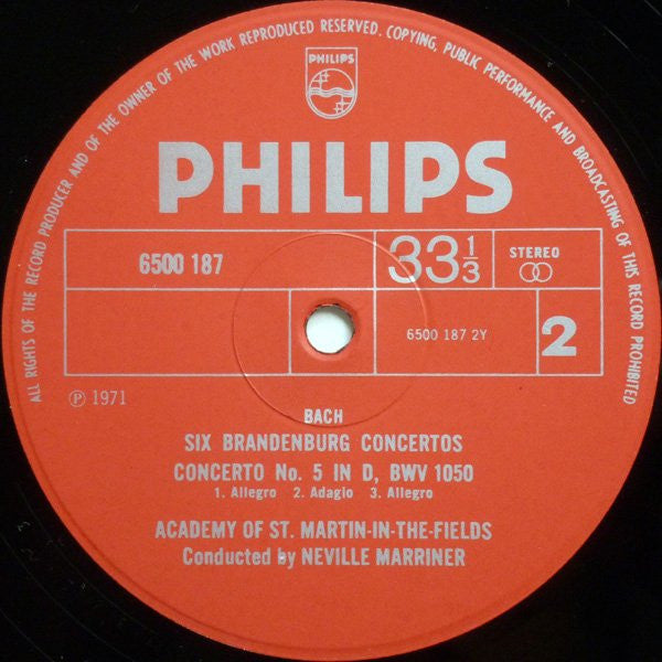 Bach*, Academy Of St.Martin-In-The-Fields*, Neville Marriner*, Thurston Dart : Brandenburg Concertos (First Version - First Recording) (2xLP + Box)