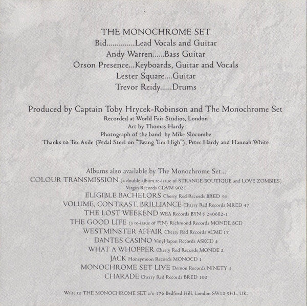The Monochrome Set : Misère (CD)