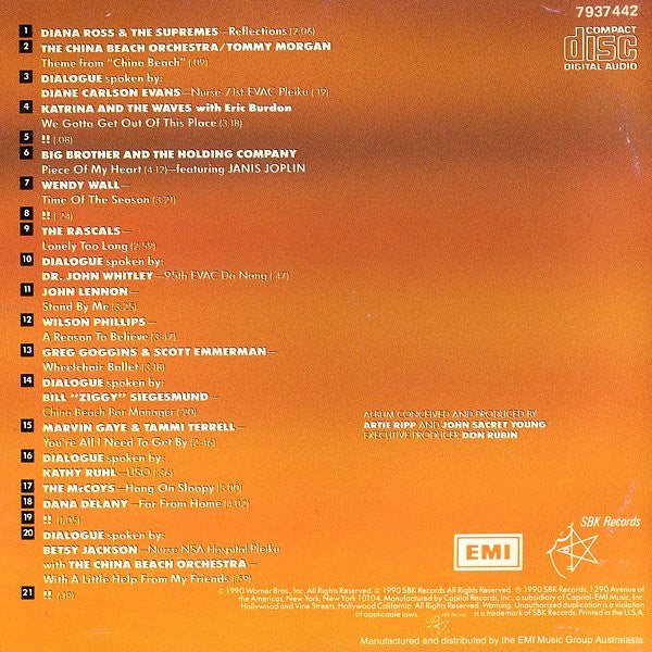 Various : China Beach: Music And Memories (CD, Comp)