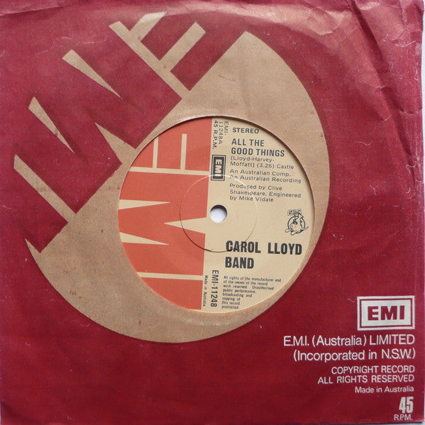 Carol Lloyd Band : All The Good Things (7")
