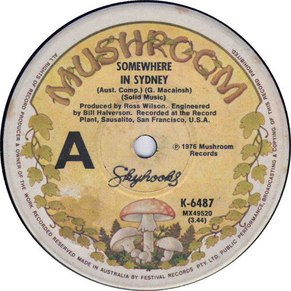Skyhooks : This Is My City / Somewhere In Sydney (7", Single)