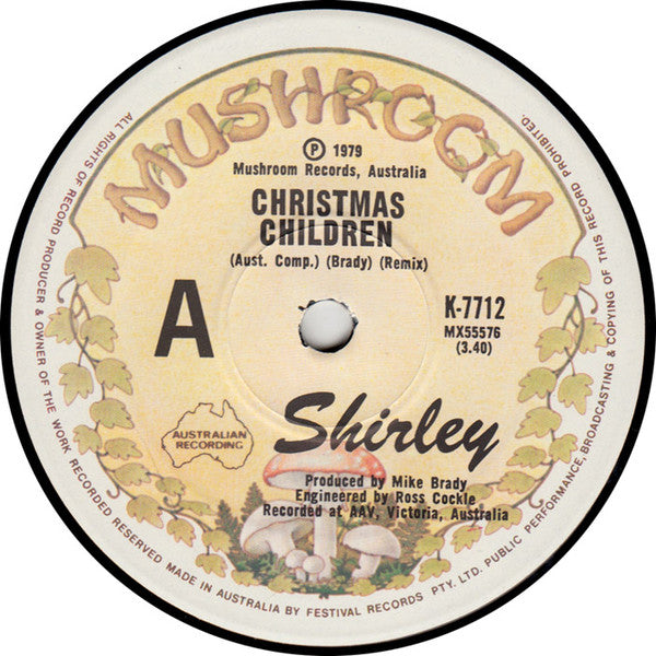 Shirley* : Christmas Time In The Neighbourhood/Christmas Children (7", Single, Pic)