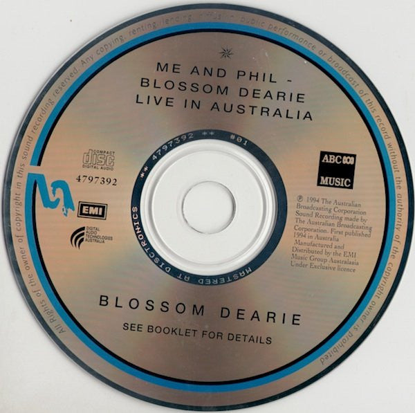 Blossom Dearie : Me And Phil - Blossom Dearie Live In Australia (CD, Album)